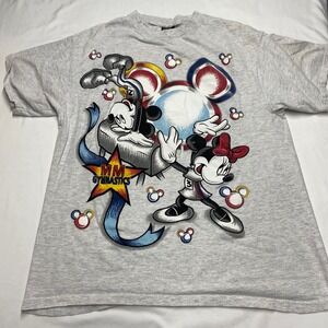 Vintage 1996 Mickey Unlimited Jerry Leigh Gymnastics T-Shirt Gray OSFA Tultex